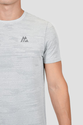 Men's Glitch Seamless T-Shirt - White/Platinum Grey