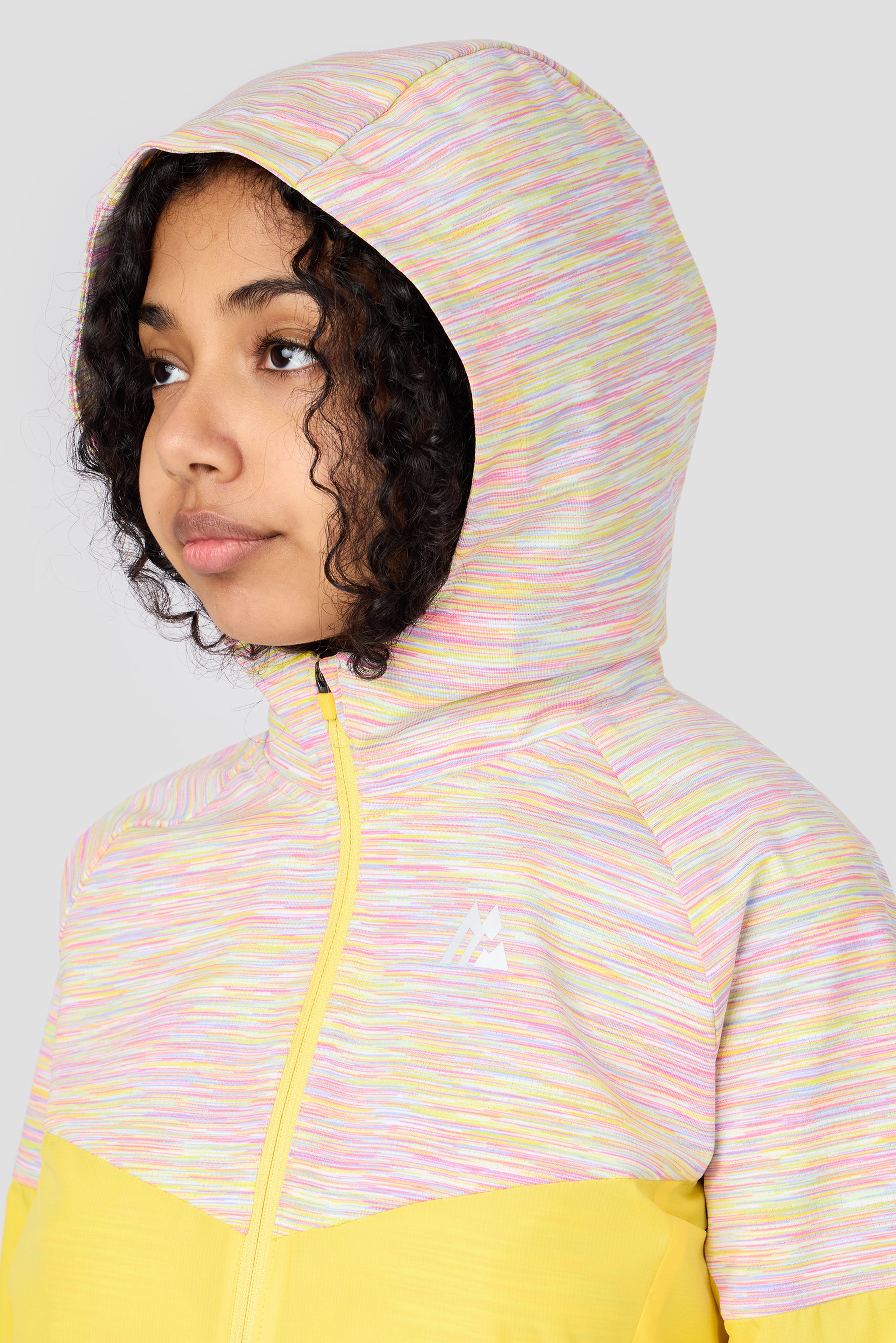 Girls Trail Windbreaker - Yellow/Lilac/Pink