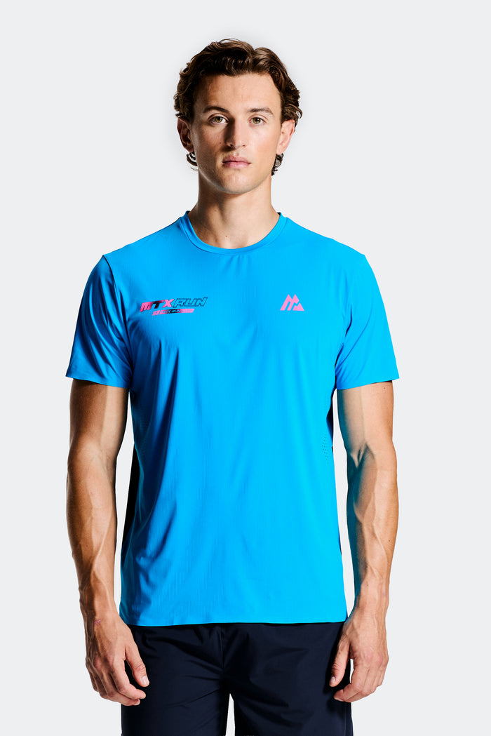 MTX Run Vertex T-Shirt - Maya Blue/Midnight Blue