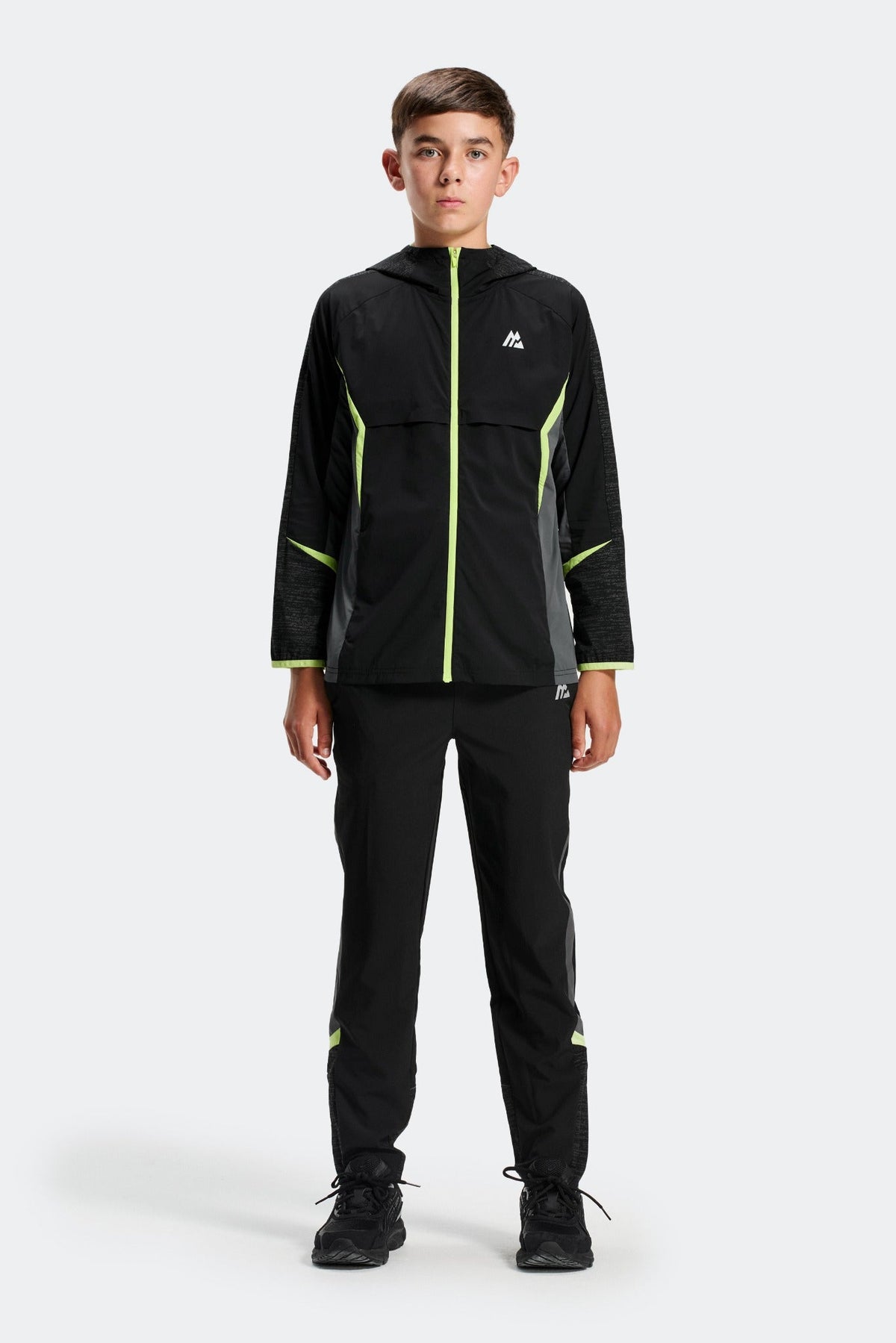 Boys MTX Run Apollo Pant - Black/Asphalt/Apple Crush