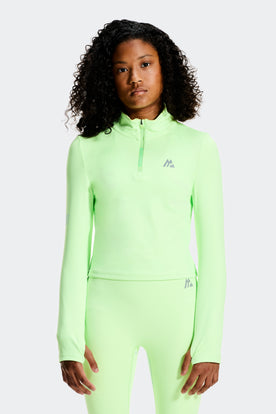 Girls Icon 1/4 Zip - Iced Matcha