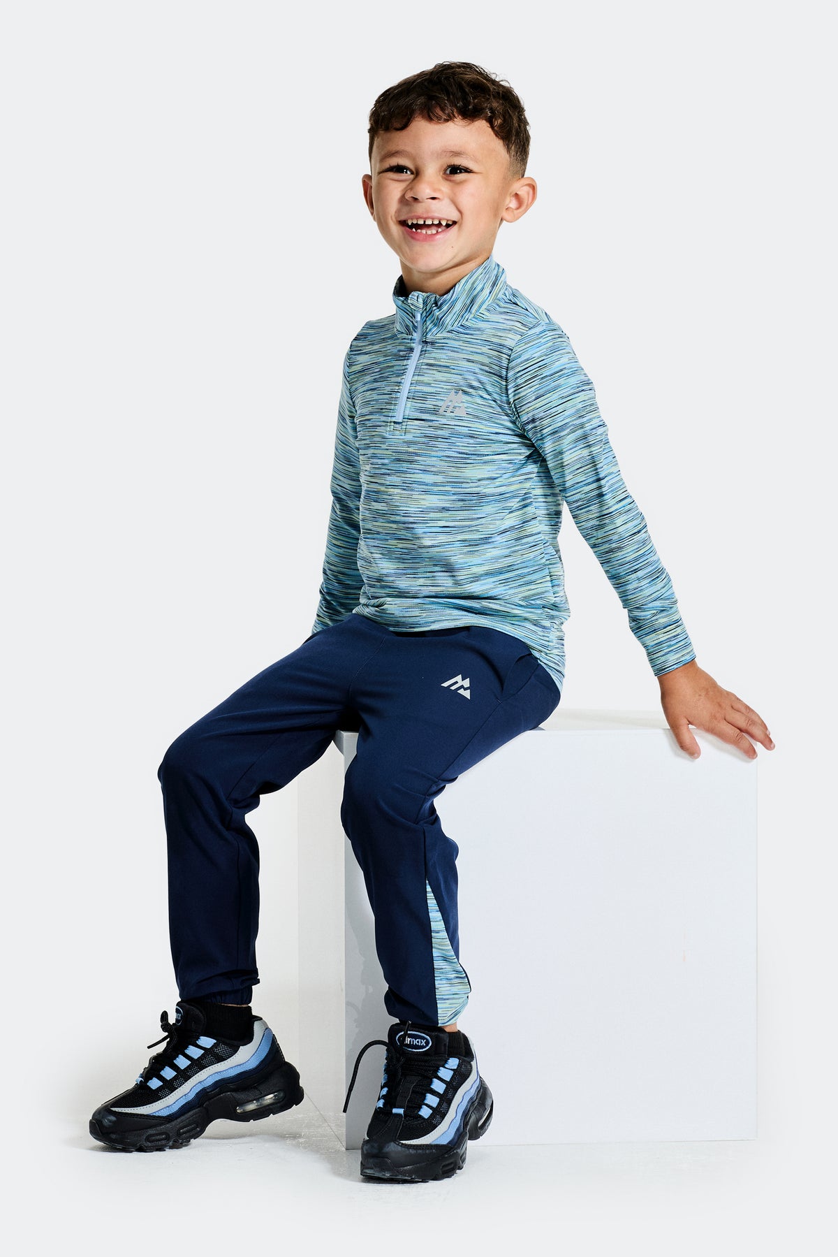 Infant Boys Trail 1/4 Zip - Blue/Citrus 