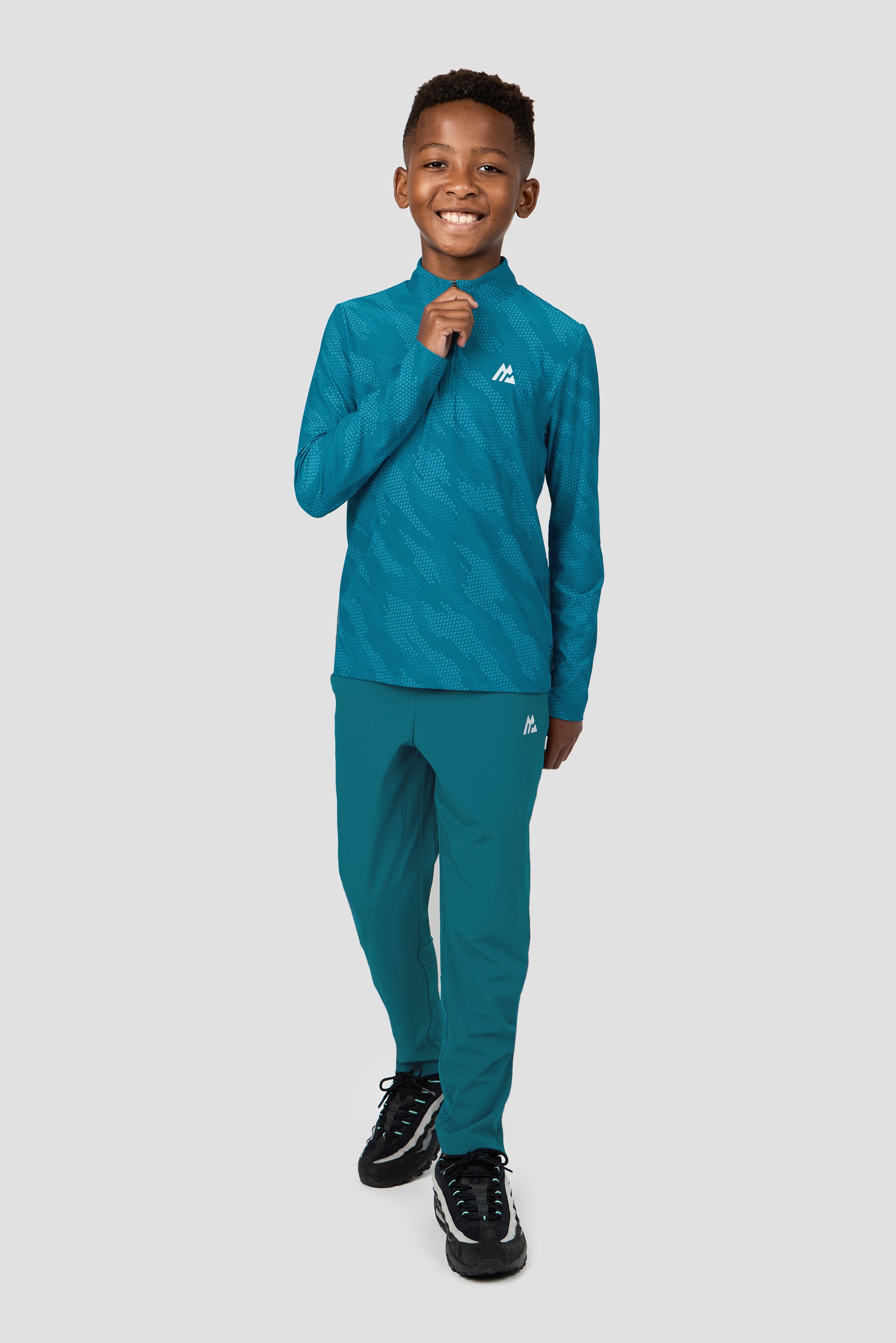 Boys Thera 1/4 Zip - Atlantic/Aisen/Duck Blue