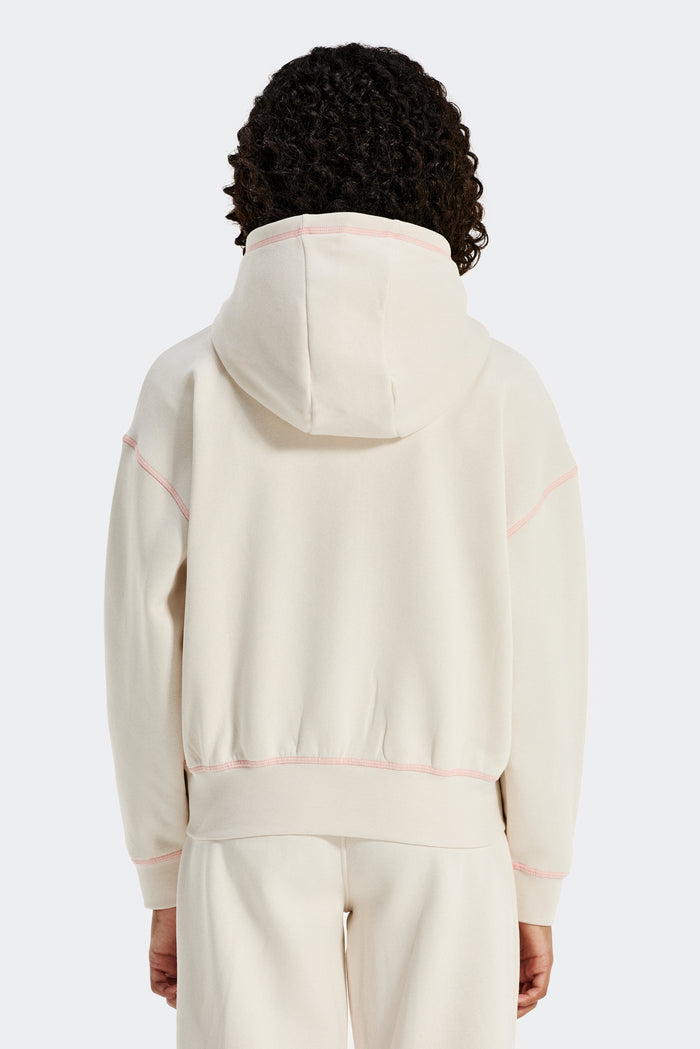 Girls Highlight Zip Up Hood - Coconut Milk