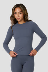 Form Long Sleeve T-Shirt - Greyed Indigo