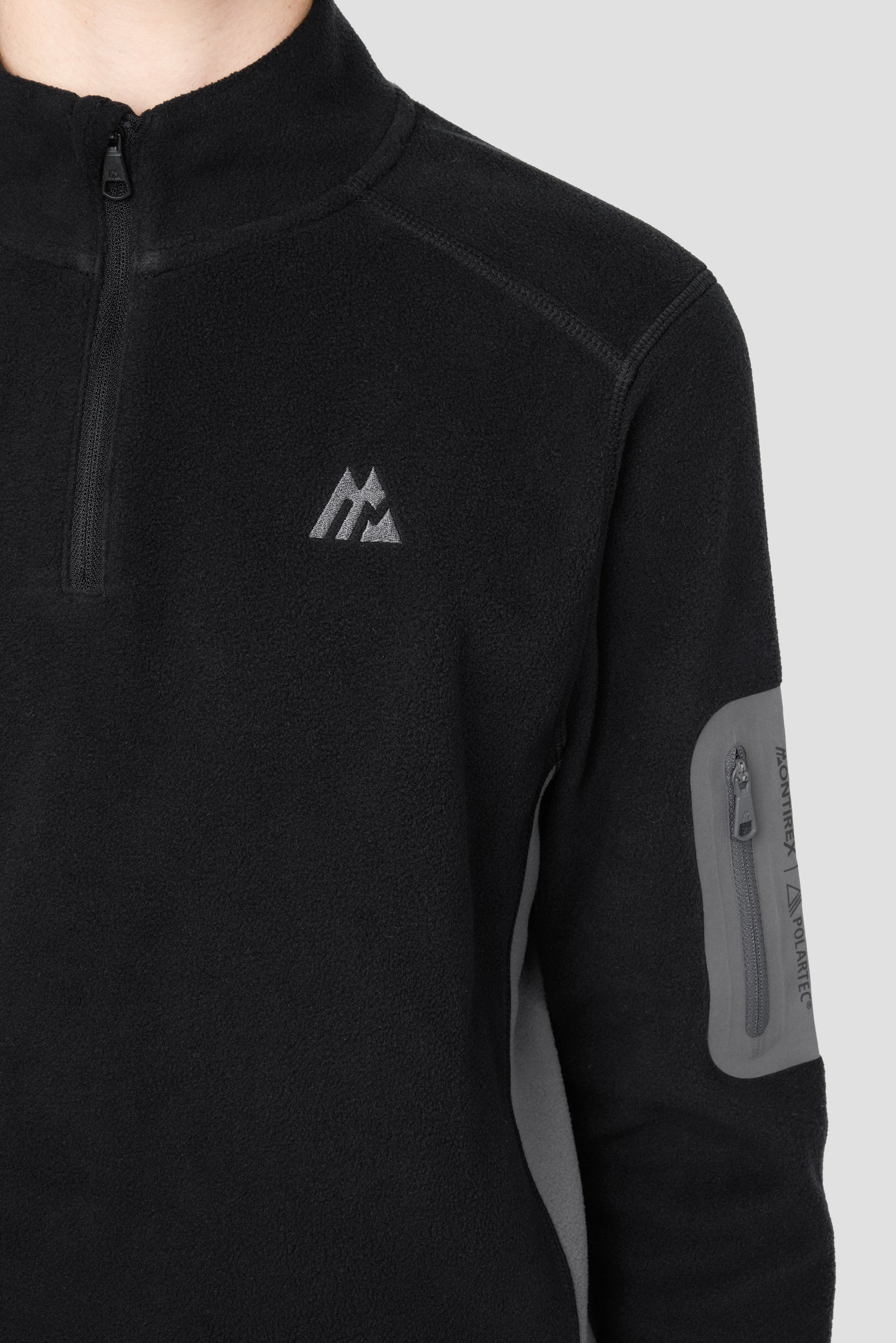 Boys Altitude Polar Fleece - Black/Cement Grey