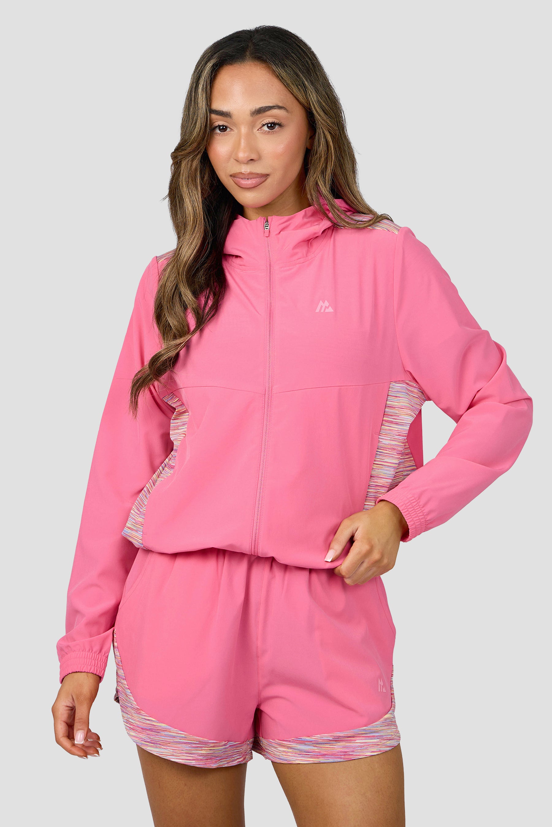 Women's Trail Windbreaker - Pink/Yellow/Lilac/White