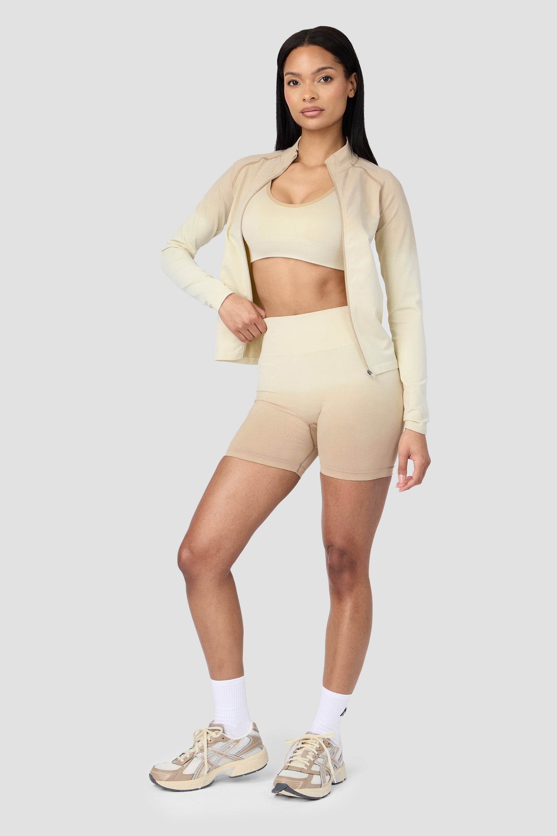 Arise Seamless Full Zip - Maple Wood/Vanilla Foam