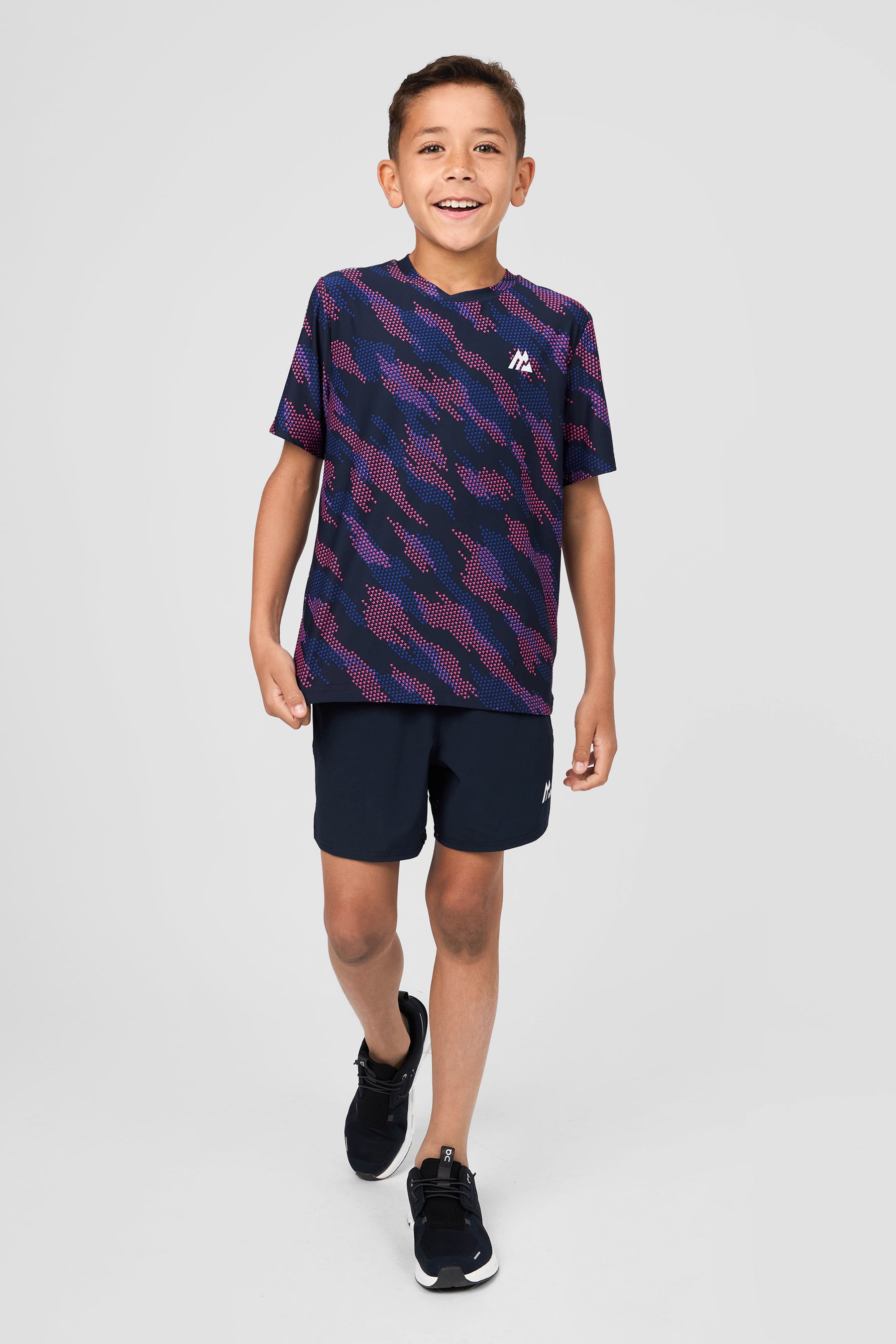 Boys Thera T-Shirt - Midnight Blue/Cobalt/Shocking Pink