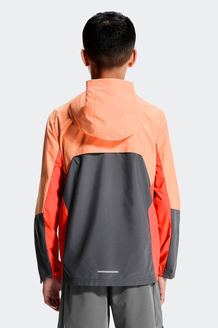 Boys Spectra Windbreaker - Peach Punch/Cement Grey/Sunset