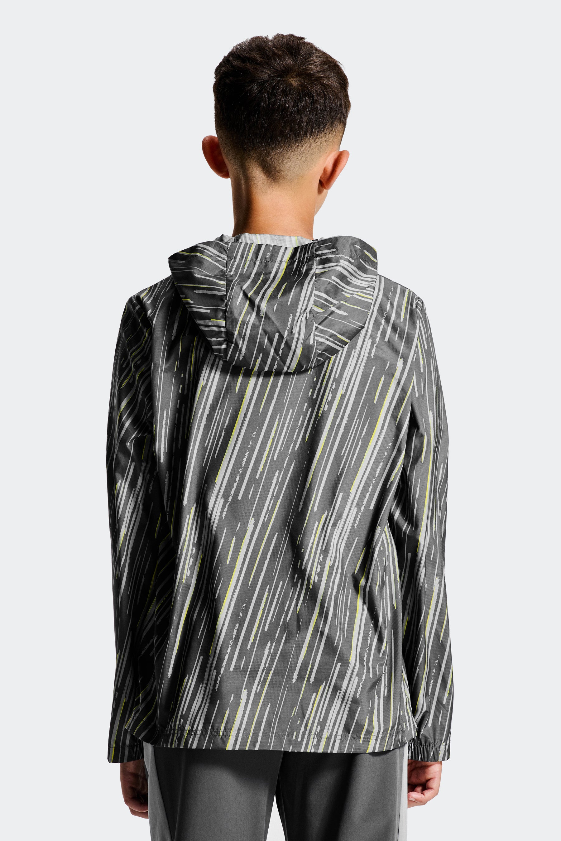Boys Vigour Windbreaker - Asphalt/Platinum Grey/Blazing Yellow