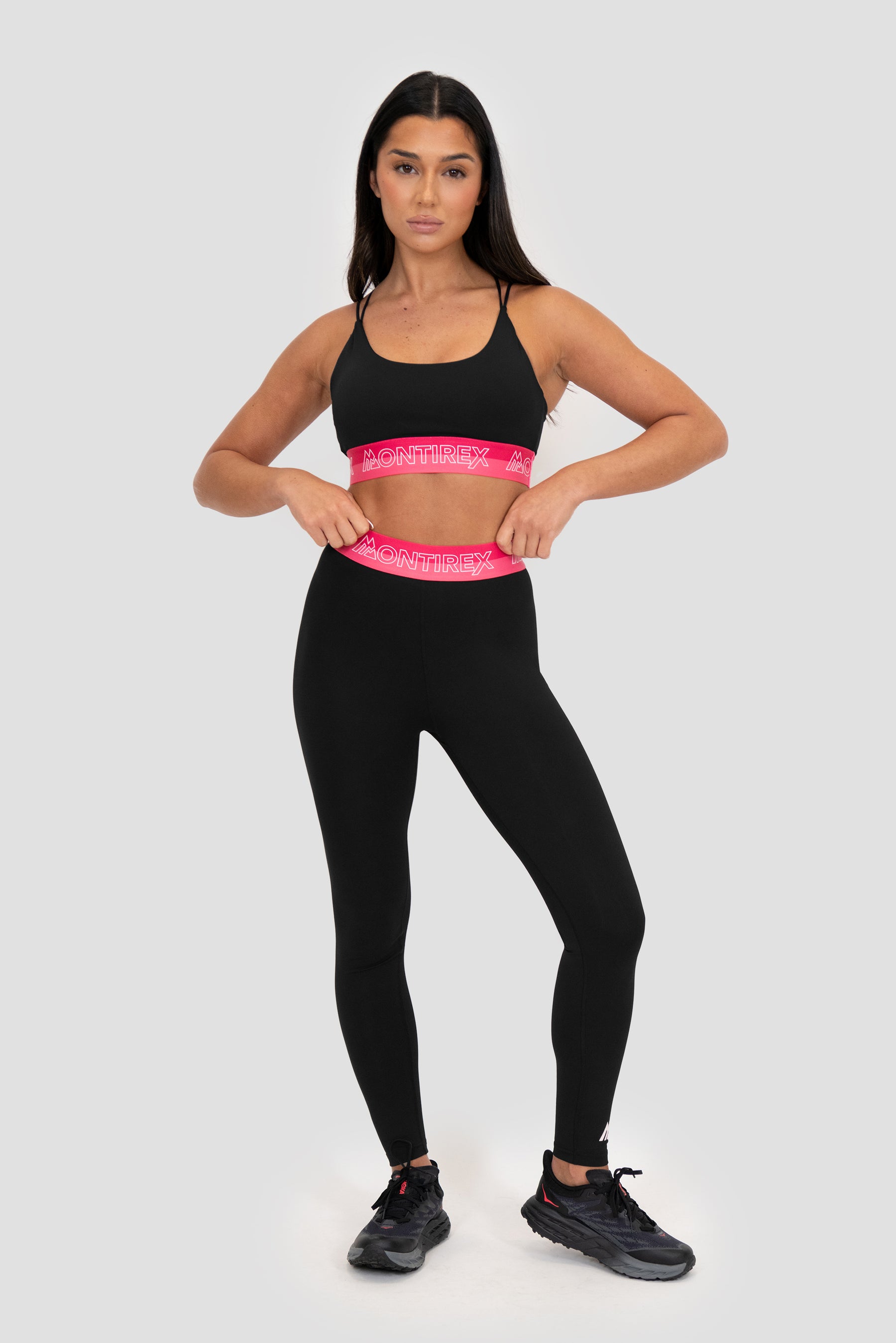 Icon Contrast Legging - Black/Strawberry Soda/Persian Pink