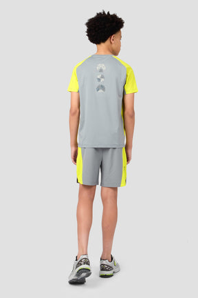 MTX Run Turbo Short - Platinum Grey/Electric Lime