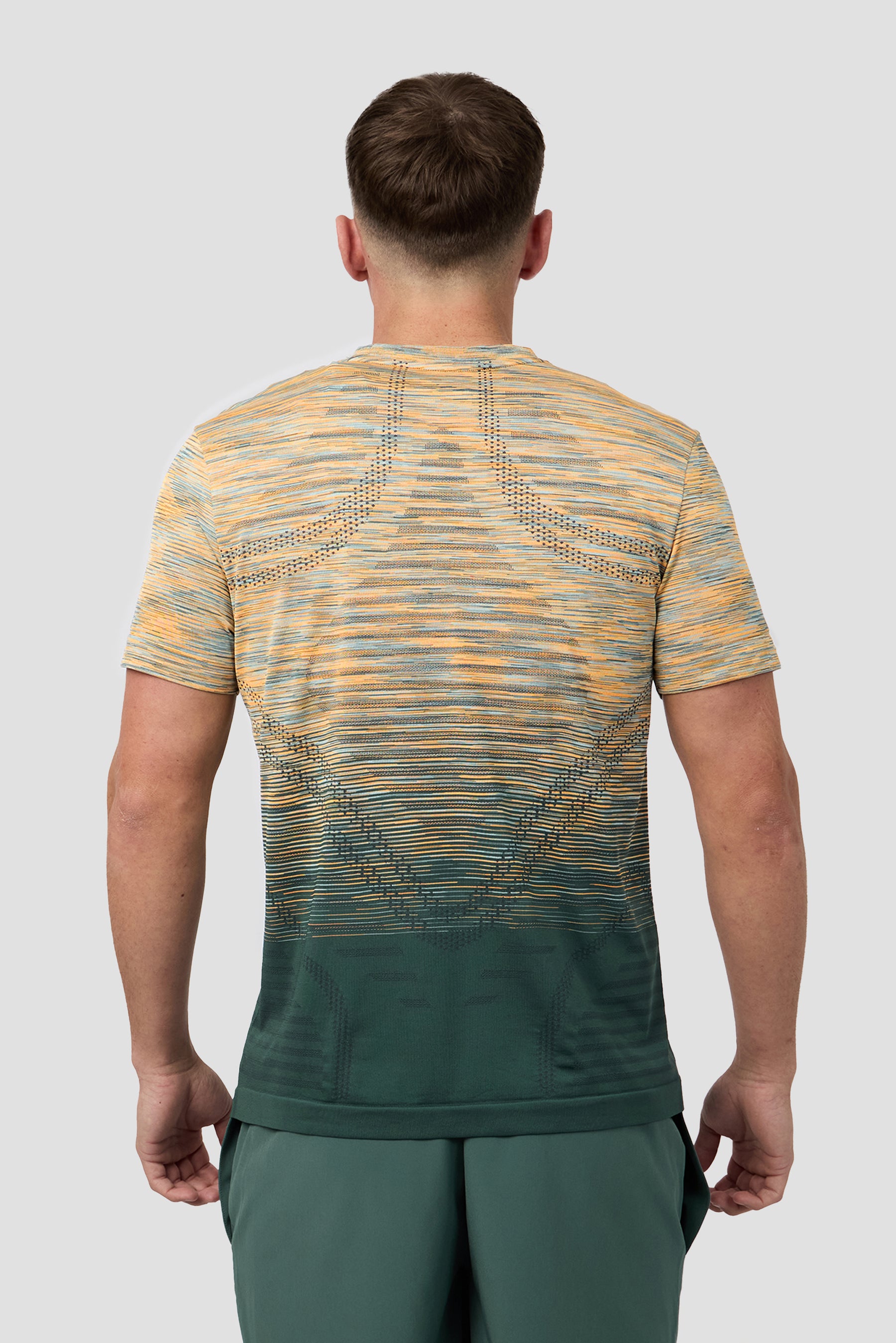 Vector Seamless T-Shirt - Orange/Green/Grey