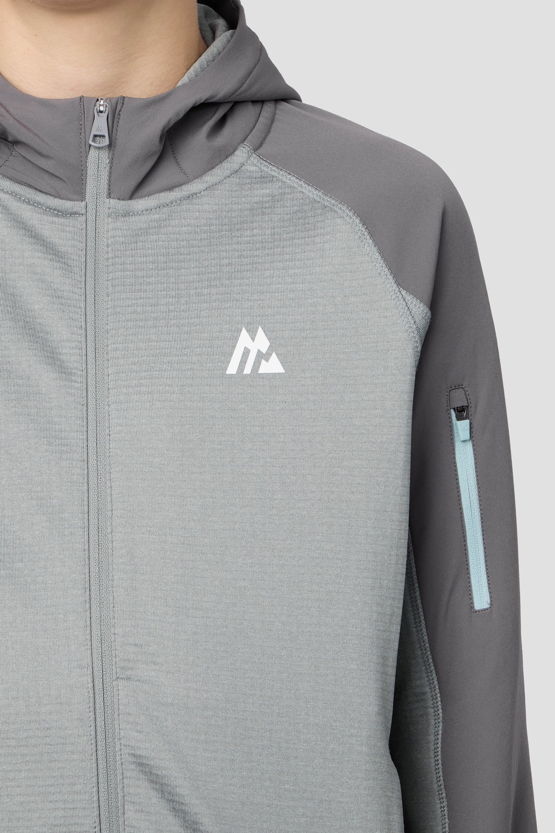 Boys Valen Hood - Platinum Grey Marl/Cement Grey