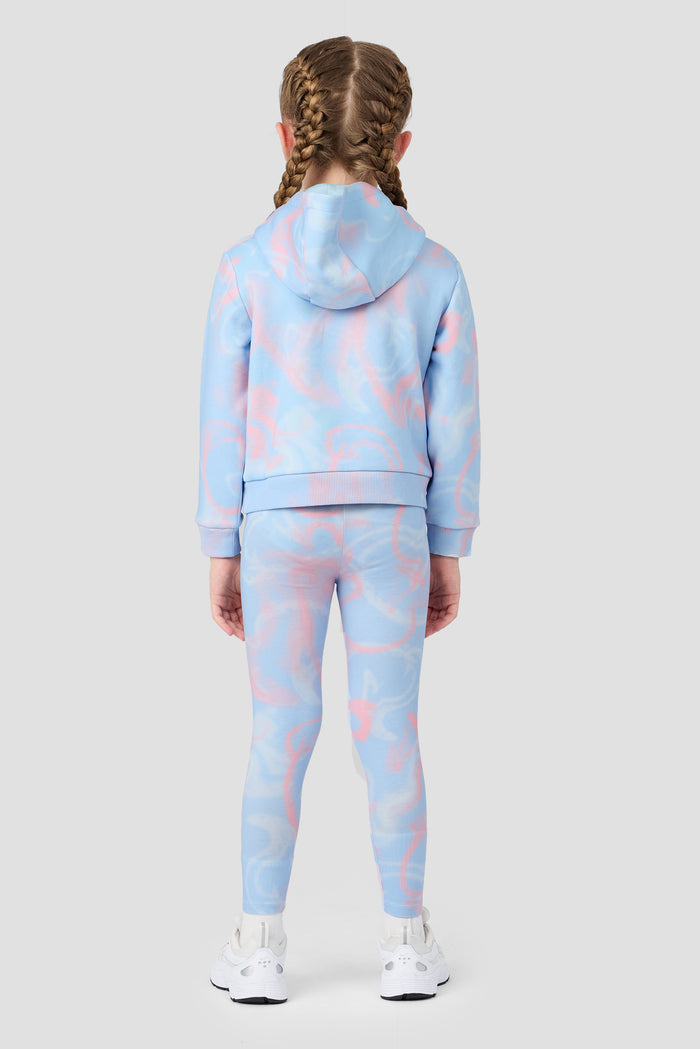 Infant Girls Swirl Hood/Legging - Misty Blue/Ballet