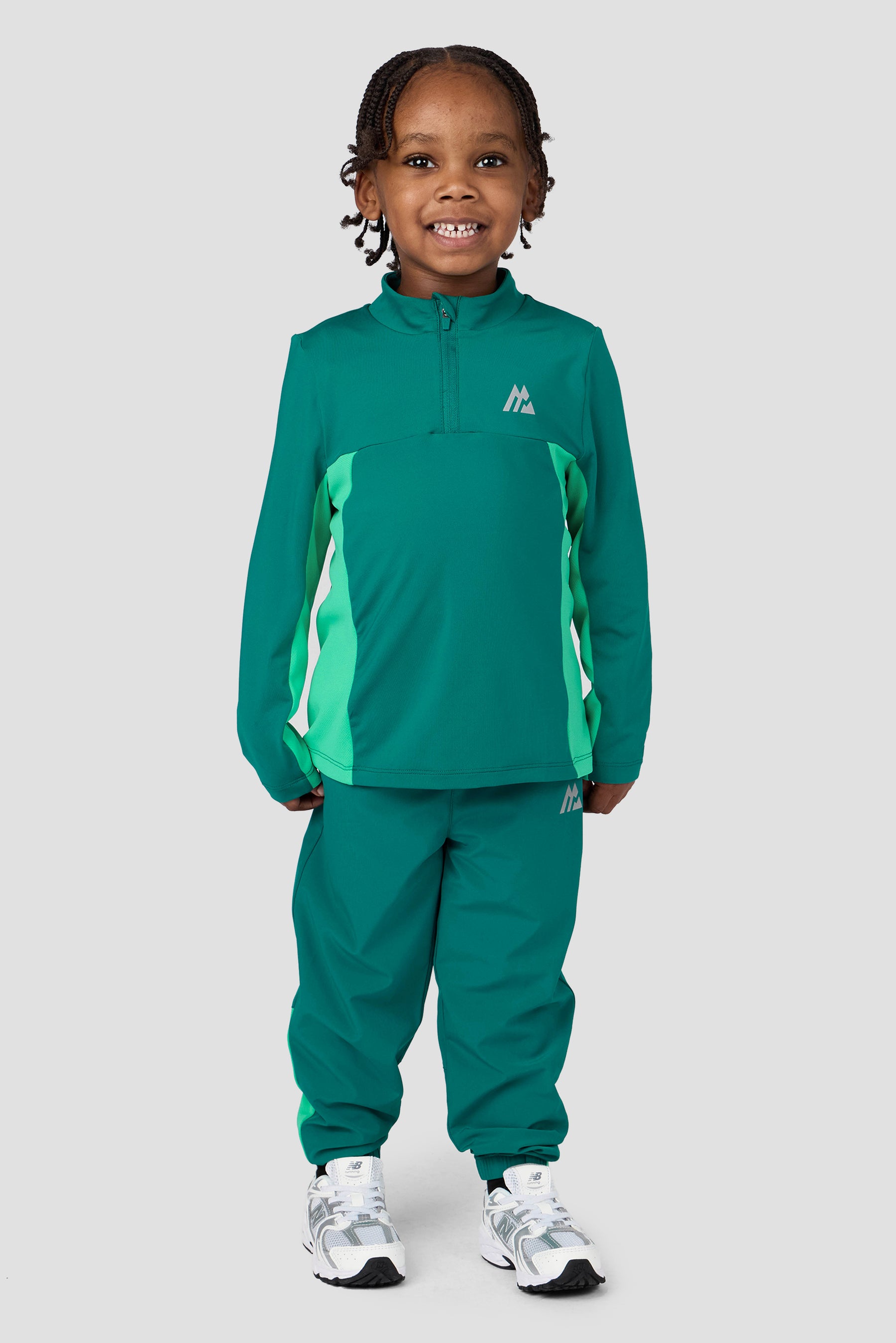 Infant Boys Peak 2.0 1/4 Zip/Pant Set - Lagoon Green/Mint Blue