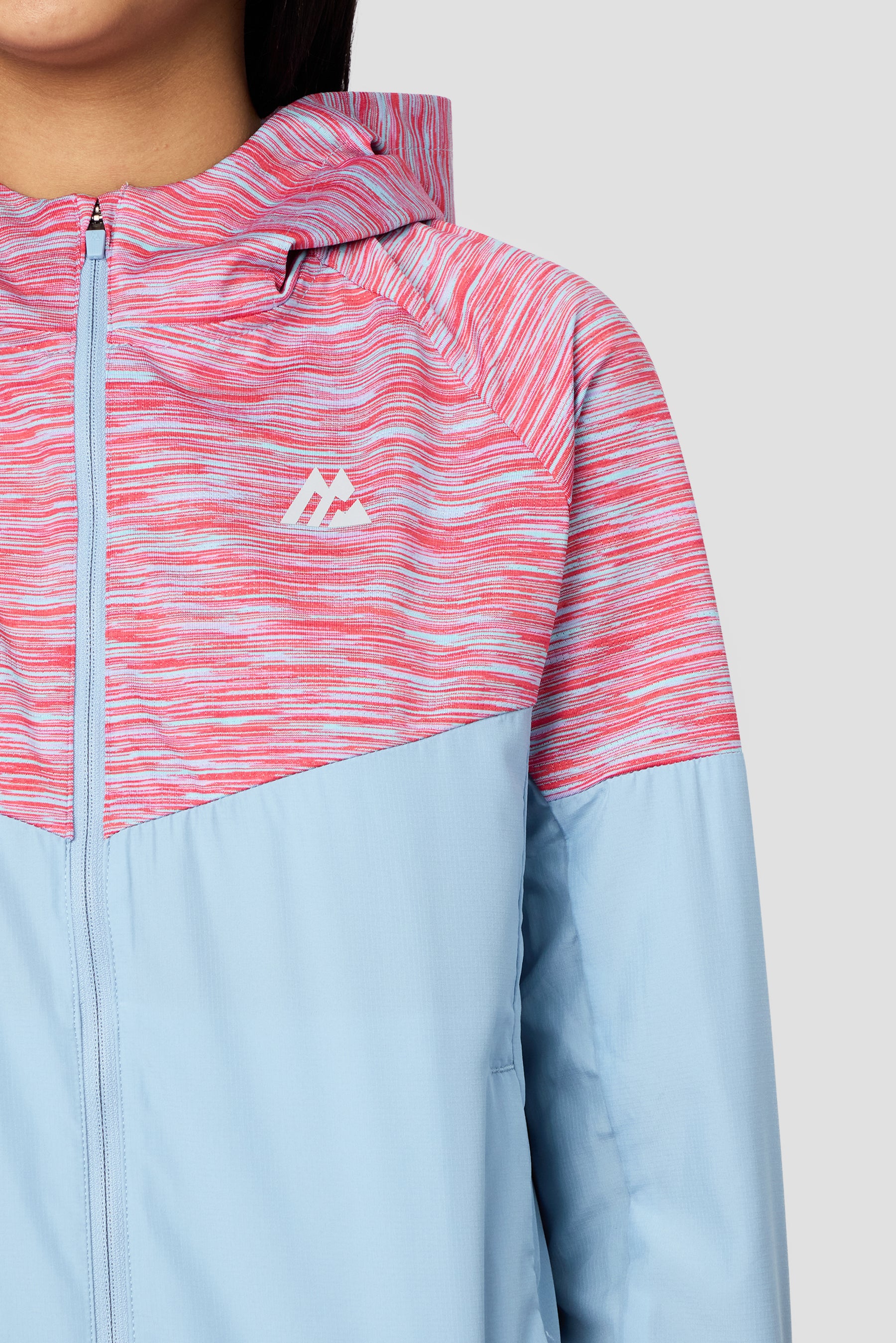 Girls Trail Windbreaker - Blue/Pink Multi