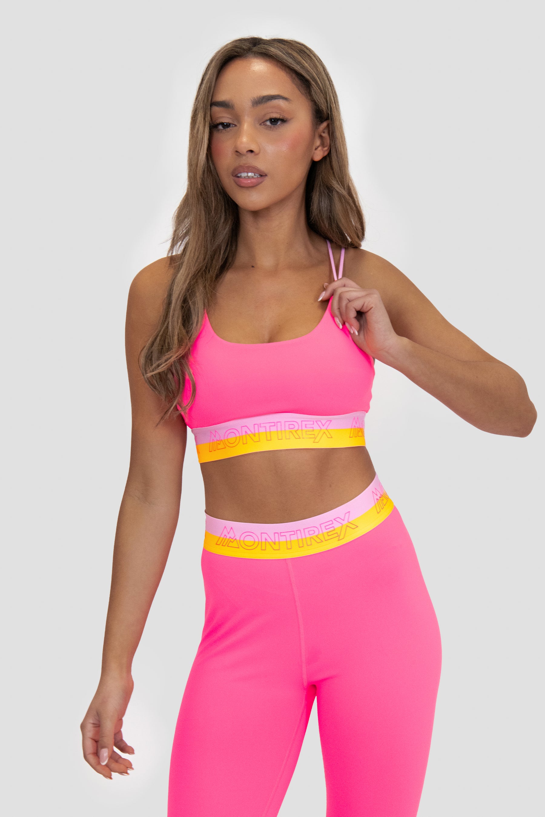 Icon Contrast Bra - Neon Pink/Ice Tango/Pink Sugar