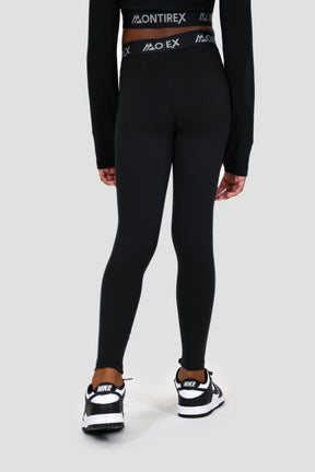 Girls Icon Full Length Legging - Black