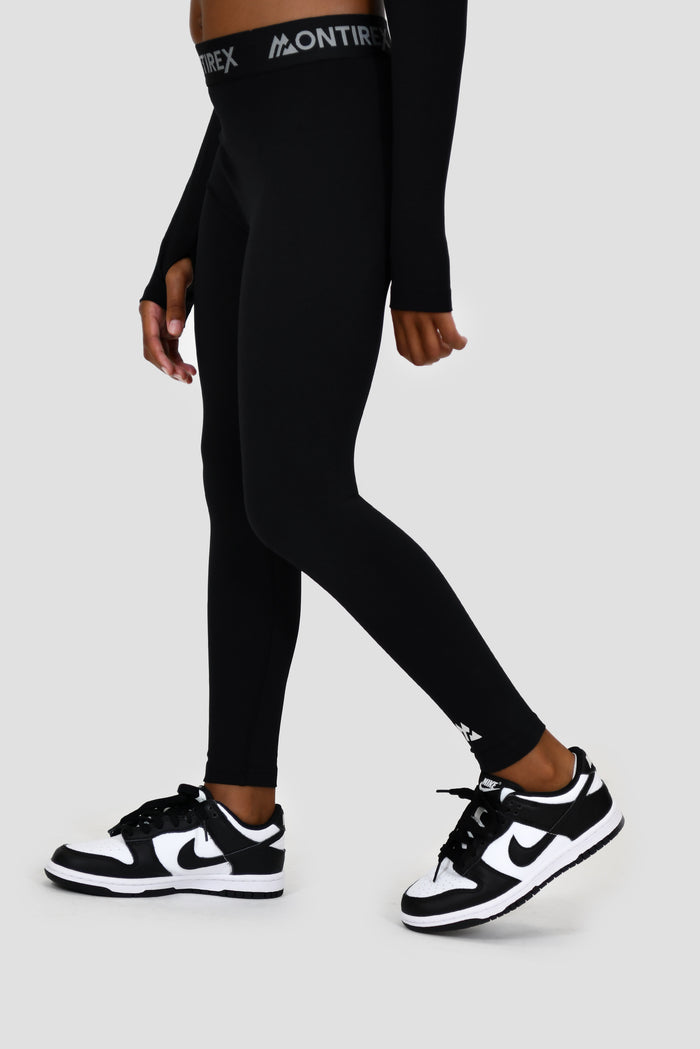 Girls Icon Full Length Legging - Black