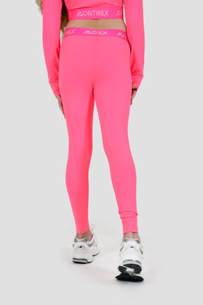 Girls Icon Full Length Legging - Neon Pink