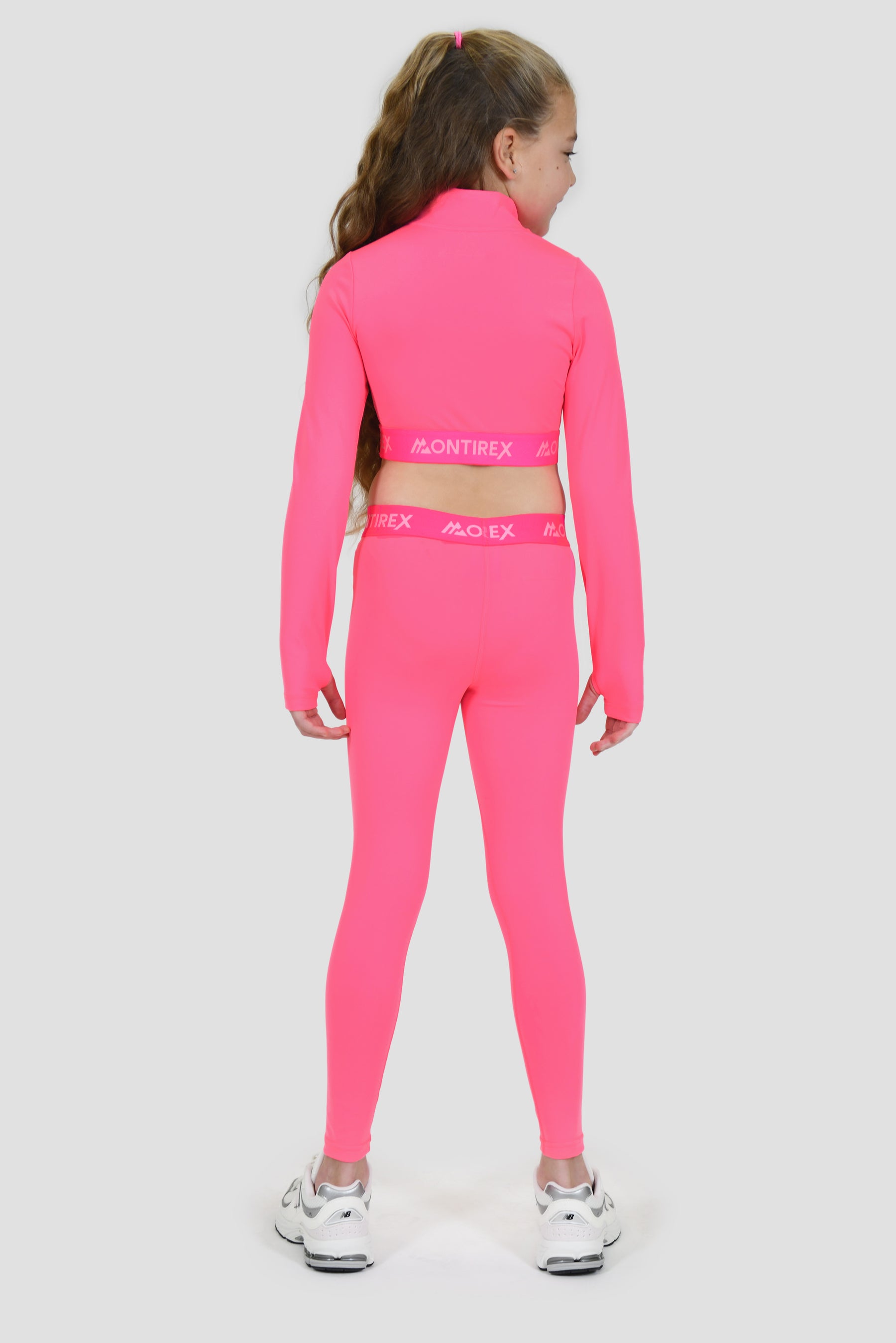 Girls Icon Full Length Legging - Neon Pink