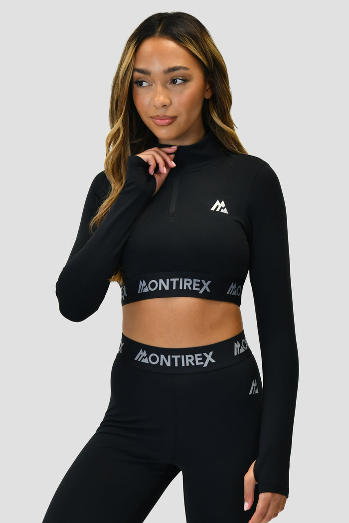 Women's Icon 1/4 Zip - Black