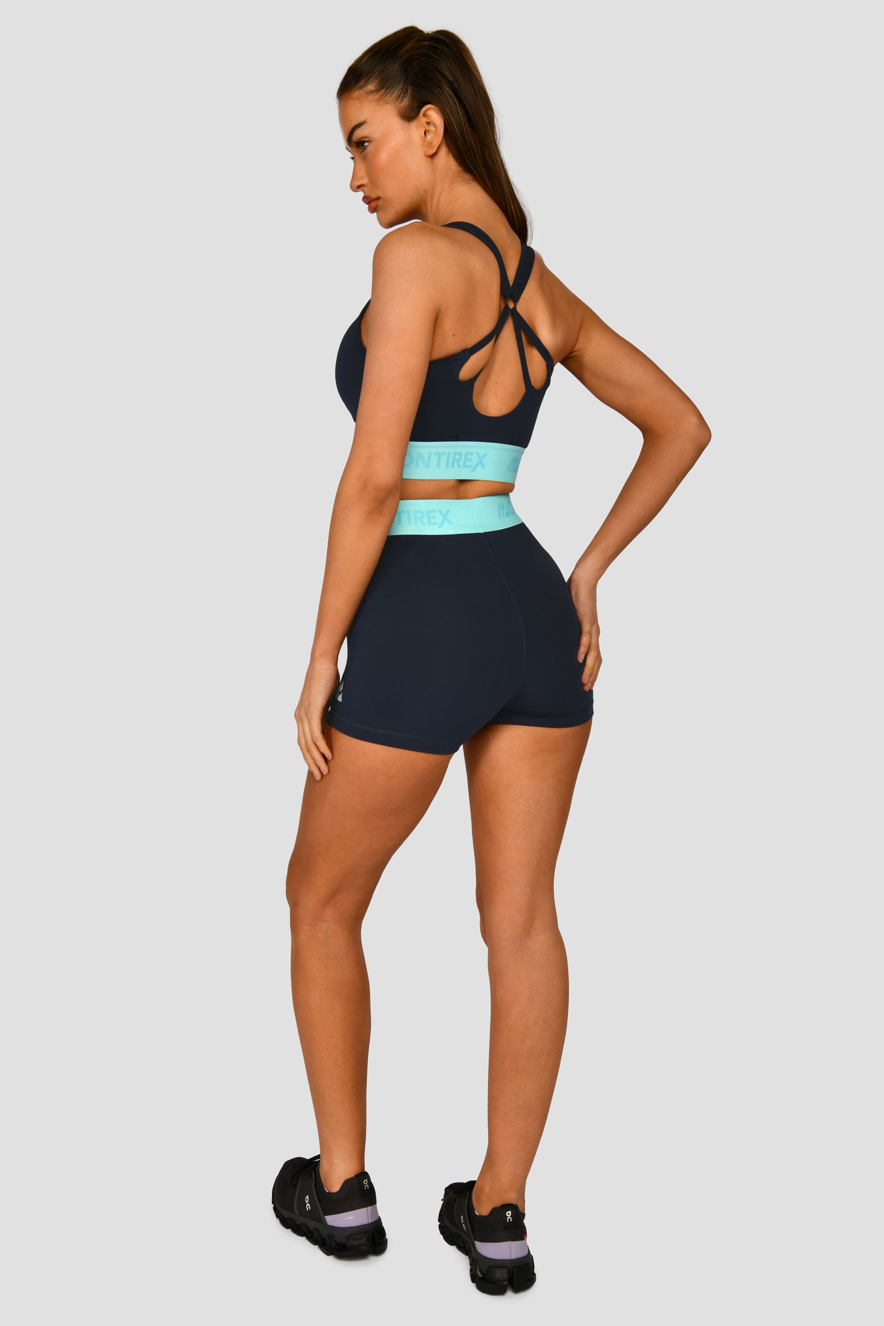 Icon Contrast Booty Short - Midnight Blue/Arctic Blue/Neon Sky