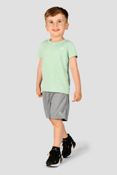 Infants Agility T-Shirt/Short Set - Celeste Green/Grey