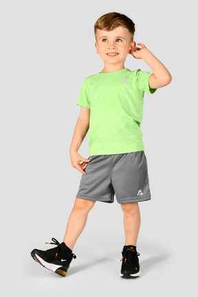 Infants Agility T-Shirt/Short Set - Neon Green/Grey