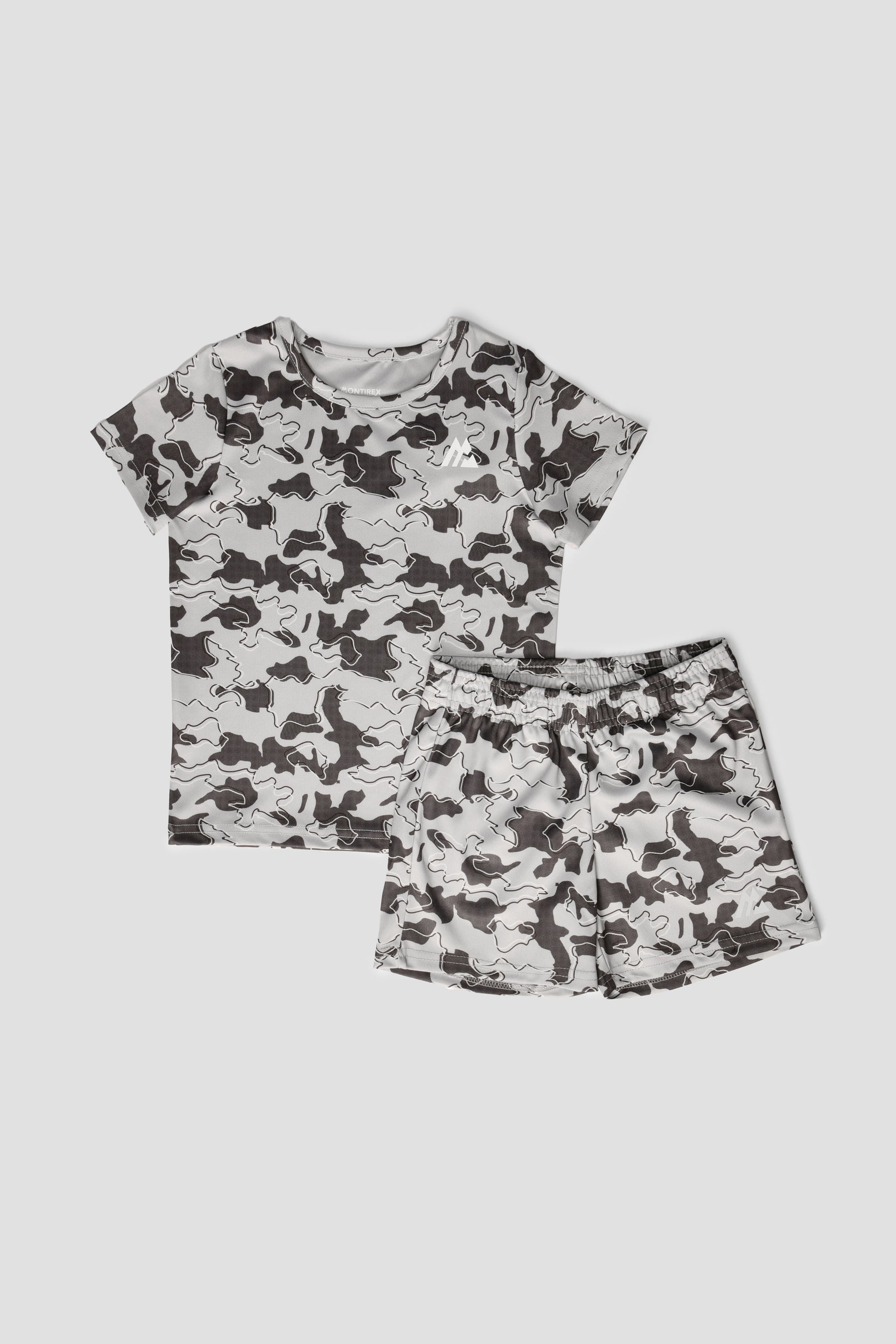 Infants Camo T-Shirt/Short Set - Platinum Grey