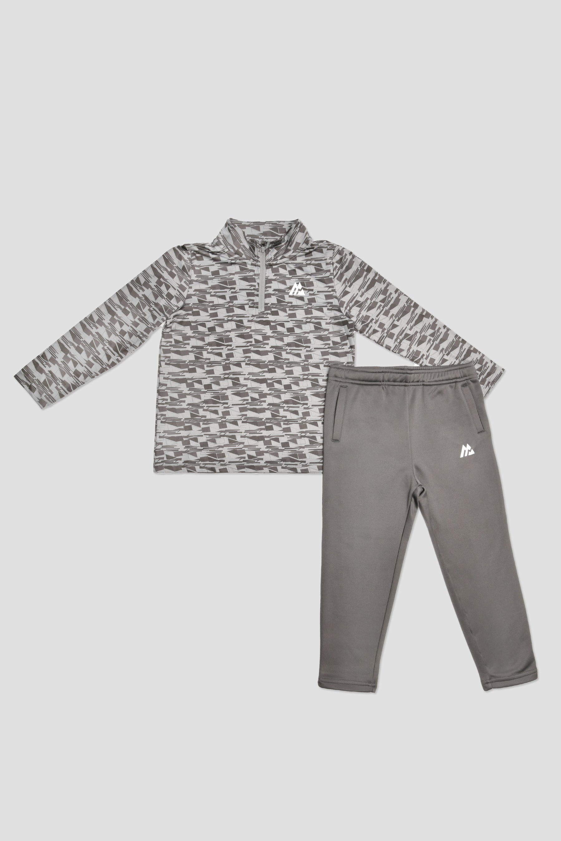 Infants Vapor 1/4 Zip/Pant Set - Platinum Grey