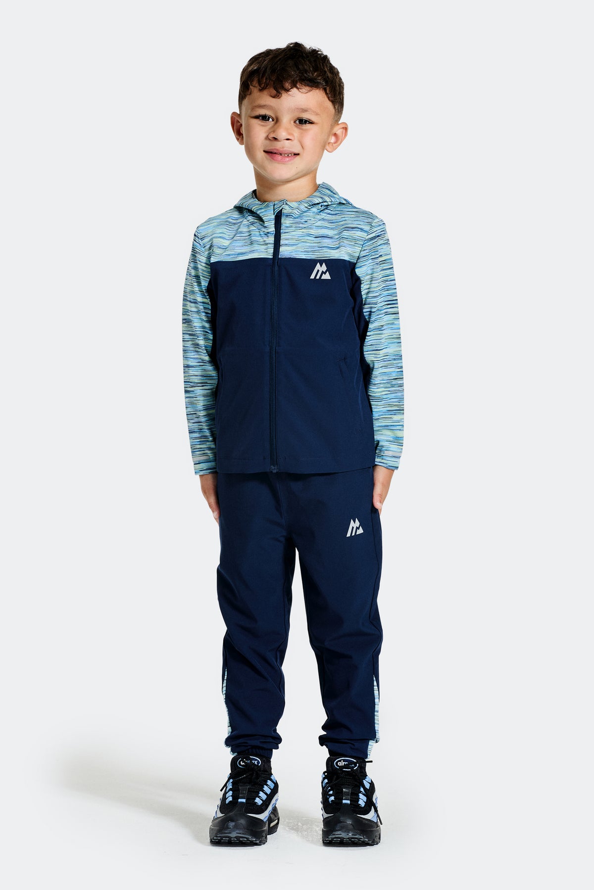 Infant Boys Trail Windbreaker/Pant Set - Navy/Blue/Citrus