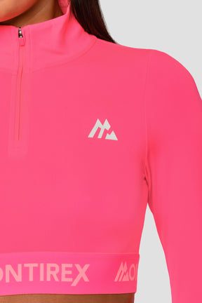 Women's Icon 1/4 Zip - Neon Pink