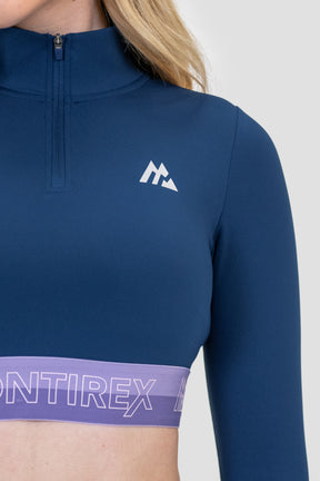 Women's Icon Contrast 1/4 Zip - Agency/Occitania/Lavandula