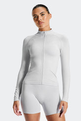 Muse Seamless Full Zip - Grey Marl