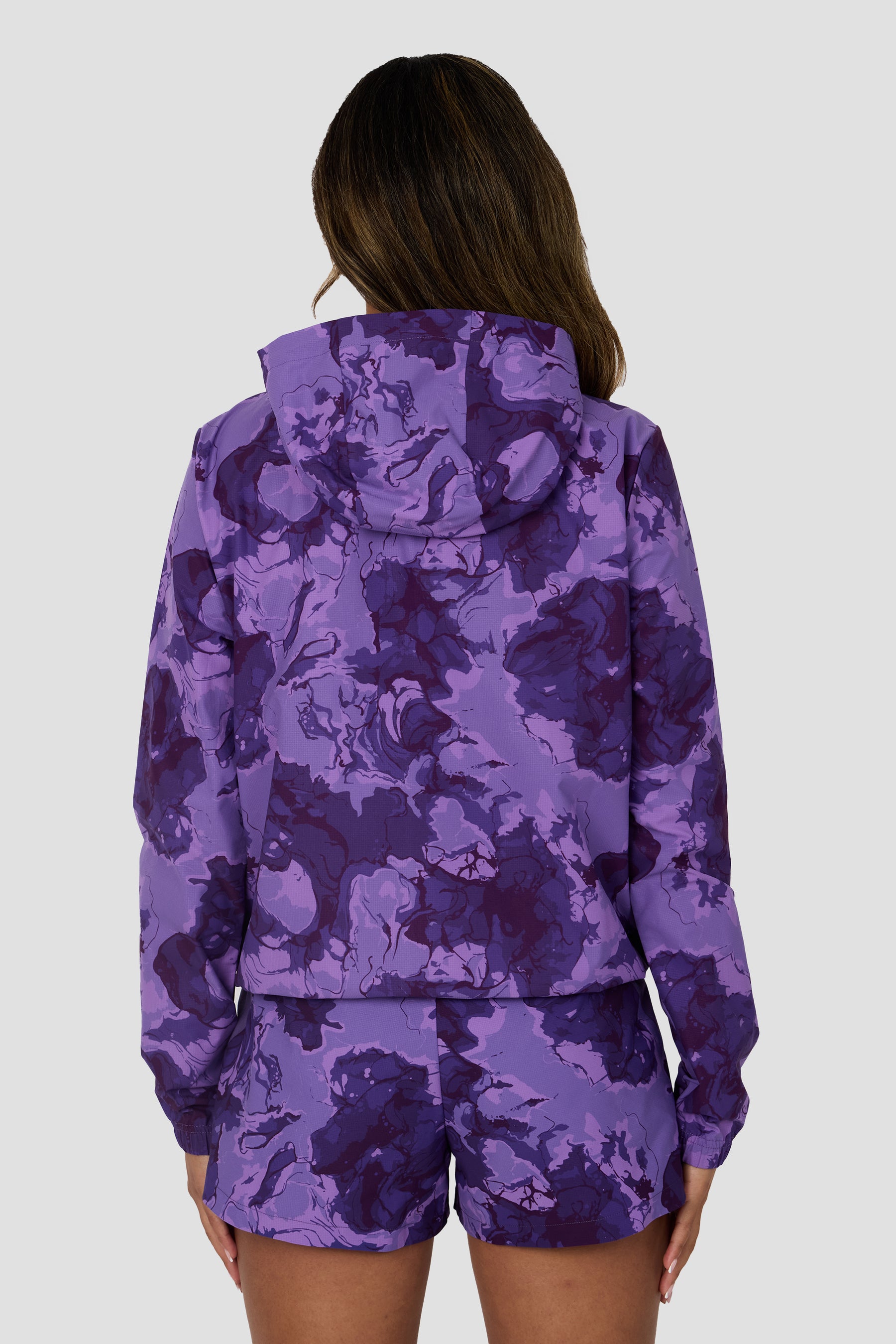 Fusion Print Windbreaker - Palazzo/Idaho Bue