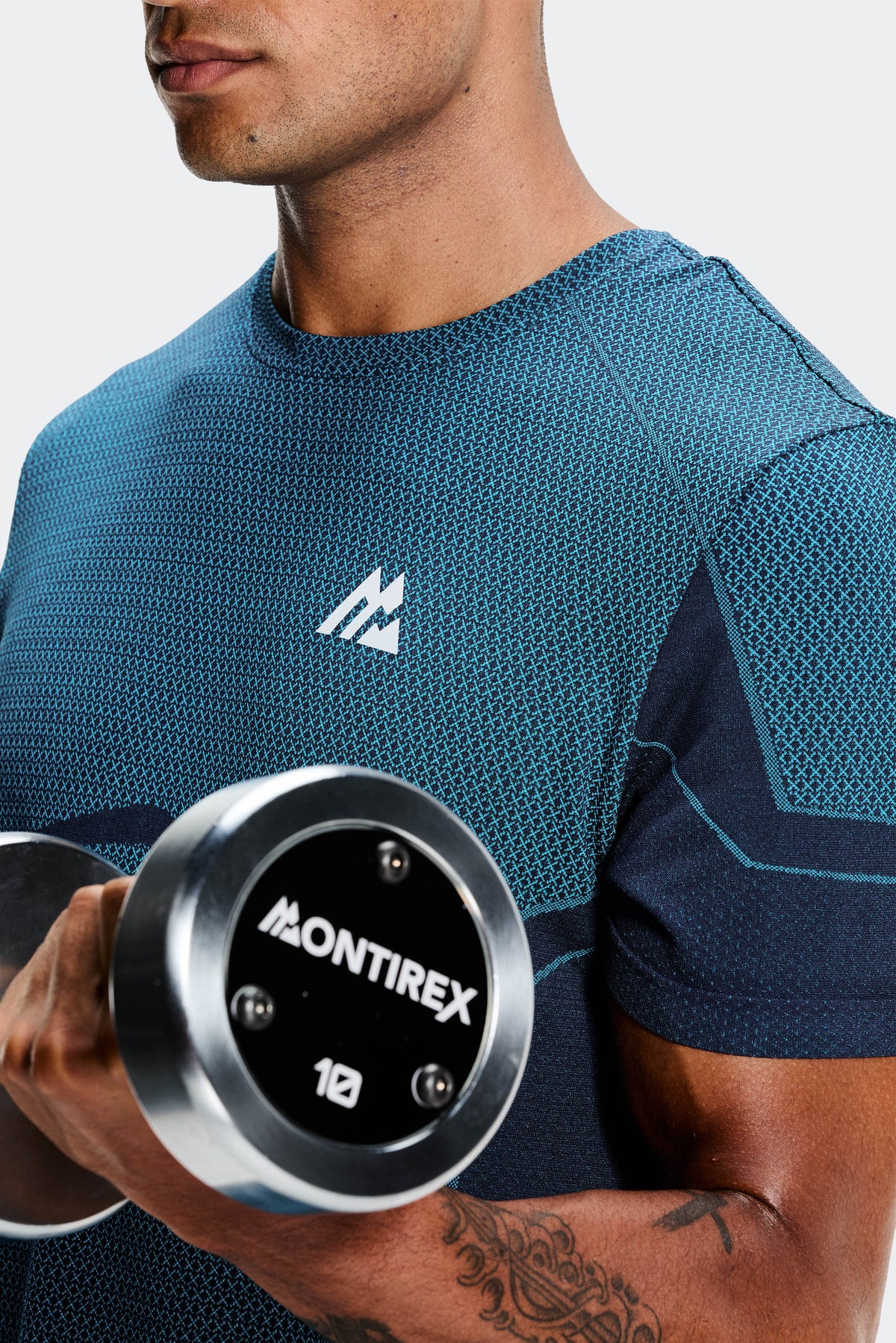 Pulse Seamless T-Shirt - Midnight Blue/Vivid Aqua