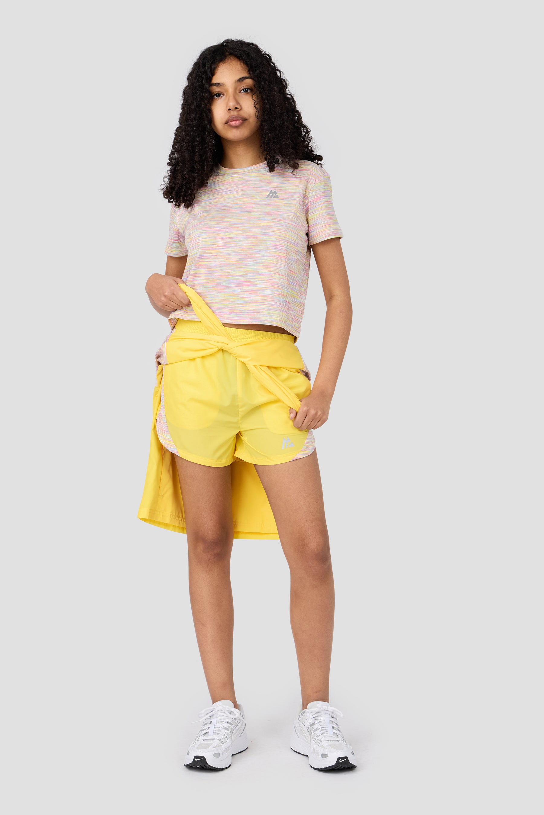 Girls Trail Box T-Shirt - Yellow/Lilac/Pink
