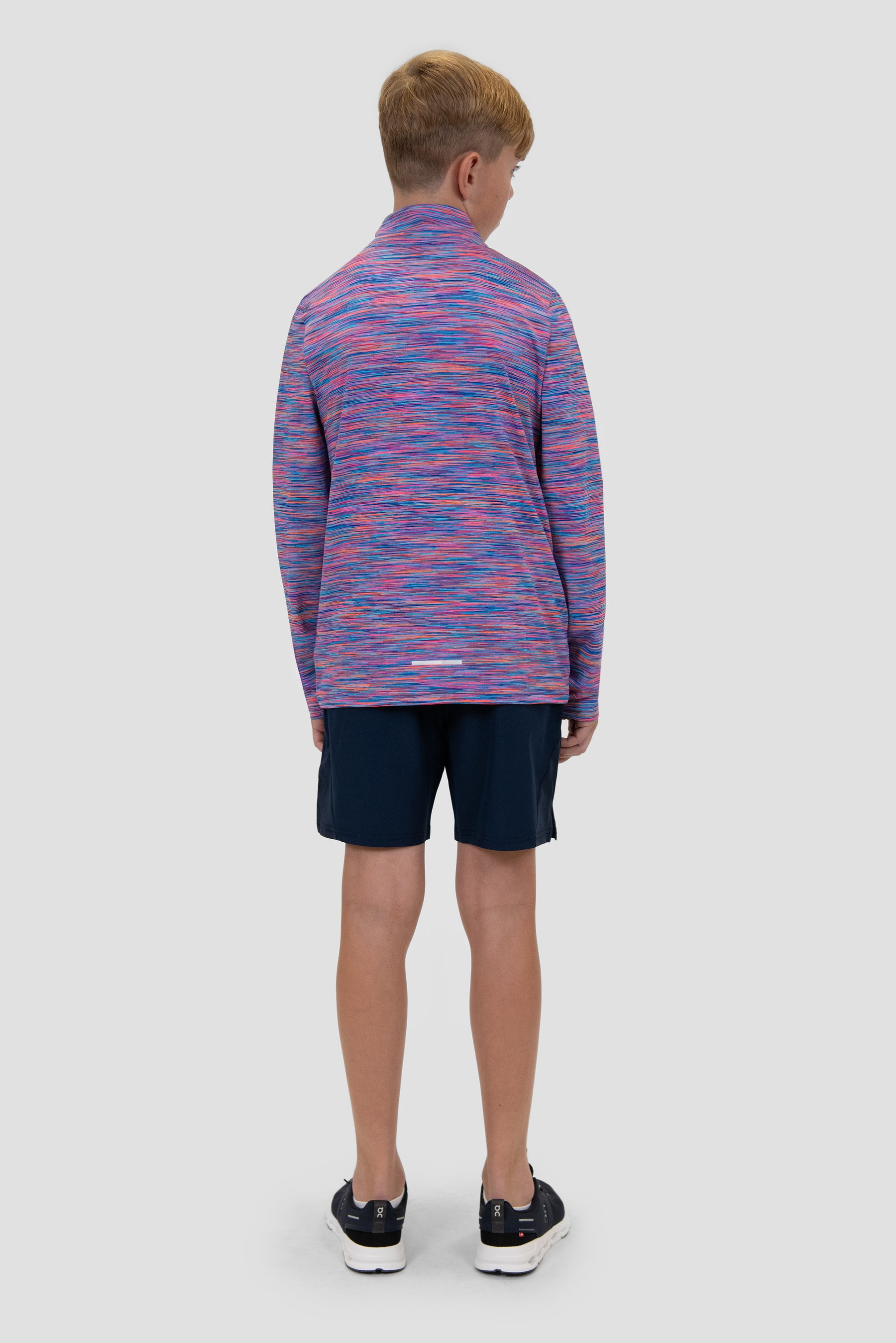 Junior Trail 1/4 Zip - Blue/Pink/Orange