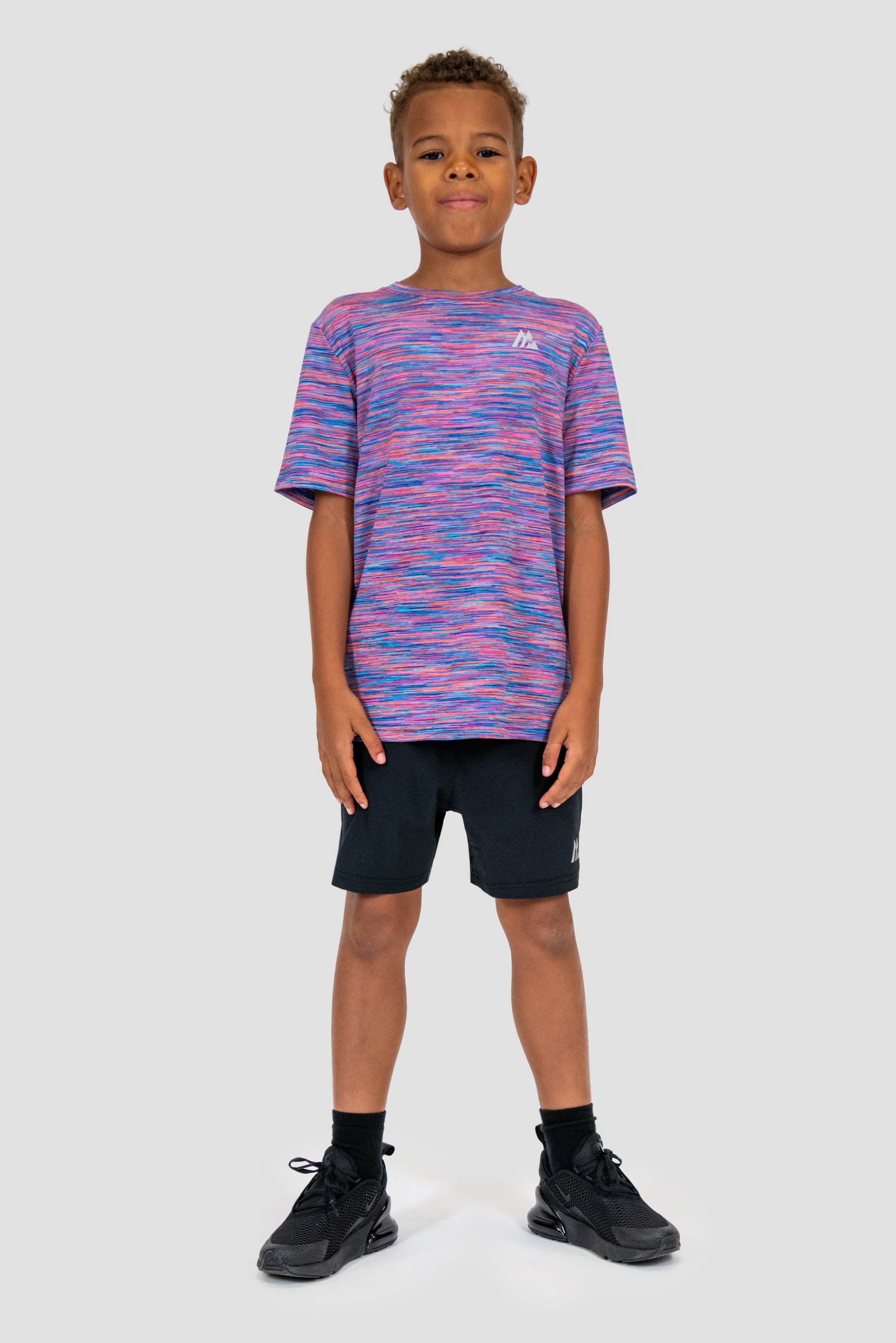 Junior Trail T-Shirt - Blue/Pink/Orange