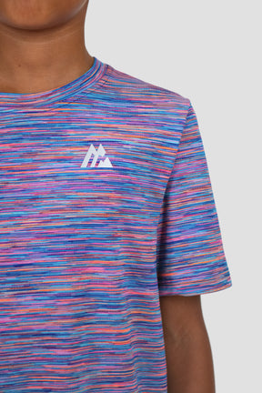 Junior Trail T-Shirt - Blue/Pink/Orange