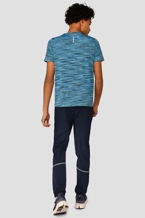 Junior Trail 2.0 T-Shirt - Navy/Neon Blue Multi