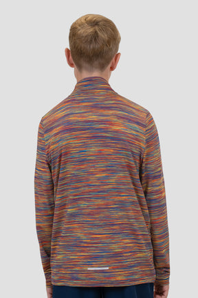 Junior Trail 1/4 Zip - Orange/Yellow/Blue