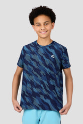 Boys Thera T-Shirt - Neon Sky/Midnight Blue/Cobalt