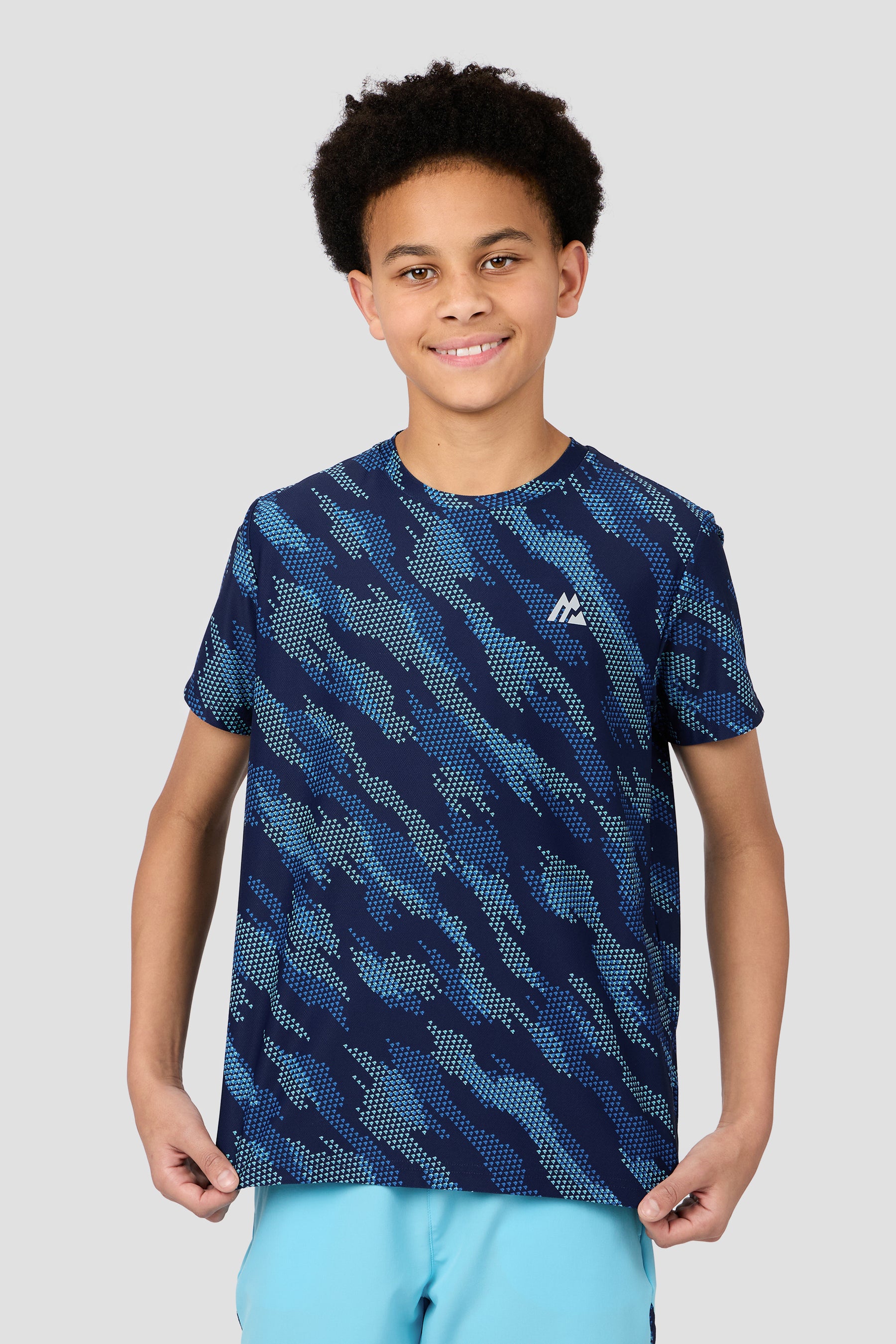 Boys Thera T-Shirt - Neon Sky/Midnight Blue/Cobalt
