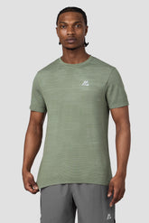 Glitch Seamless T-Shirt - Green Slate/Ash Green