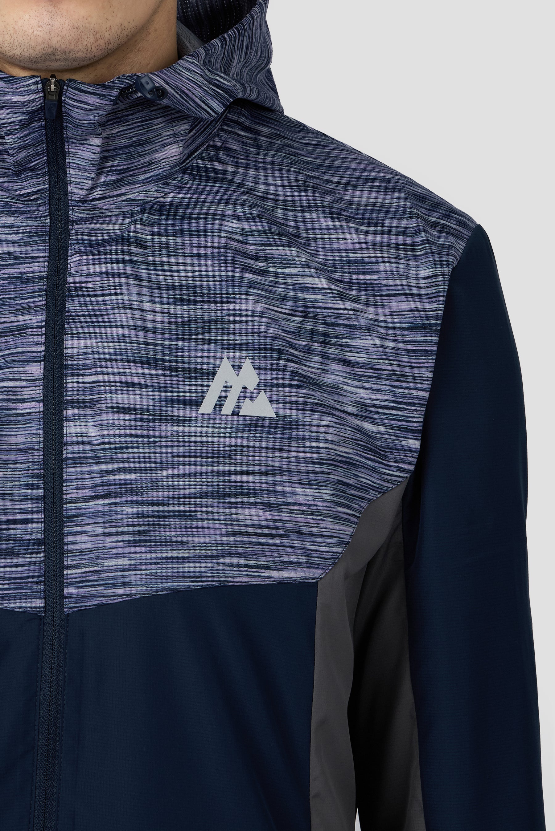 Trail Windbreaker - Navy/Grey/Purple Multi