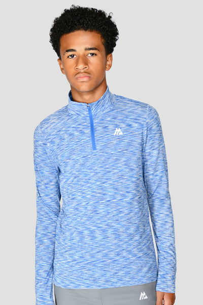 Junior Trail 2.0 1/4 Zip - Mercury/Marine Blue Multi